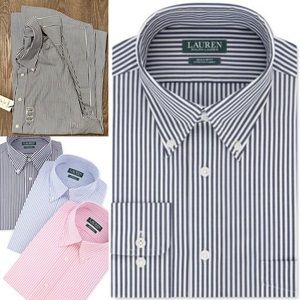 Lauren Ralph Lauren Regular-Fit Ultraflex
Stripe Dress Shirt size  XL  32/33 17